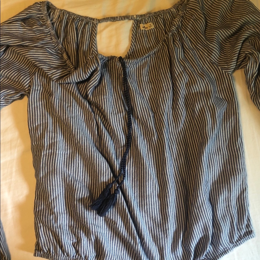 Stripped off the shoulder summer top